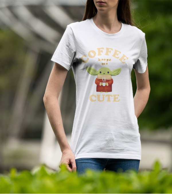 Coffee Keeps Me Cute Baby Yoda T-Shirt