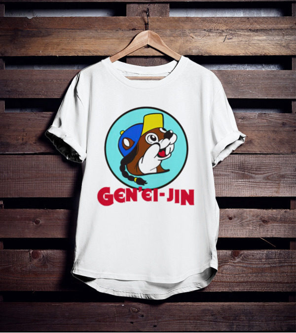 Buc-Ees Gen'ei-Jin Cap-Wearing Beaver Circle T-Shirt