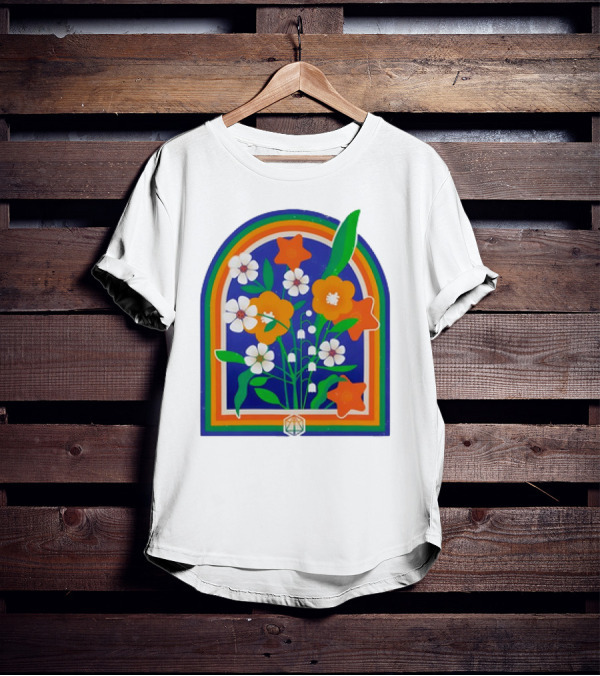 Critical Role Hope Blooms Floral Design Rainbow Border Blossoms T-Shirt