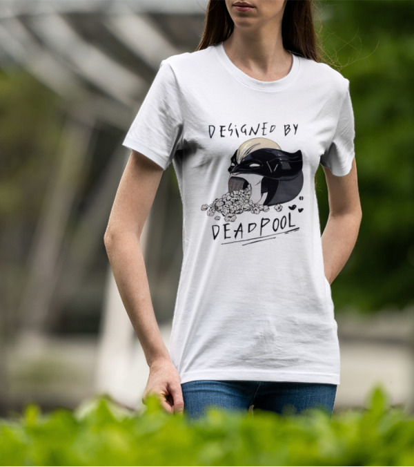 Marvel Designed By Deadpool Popcorn Vintage T-Shirt