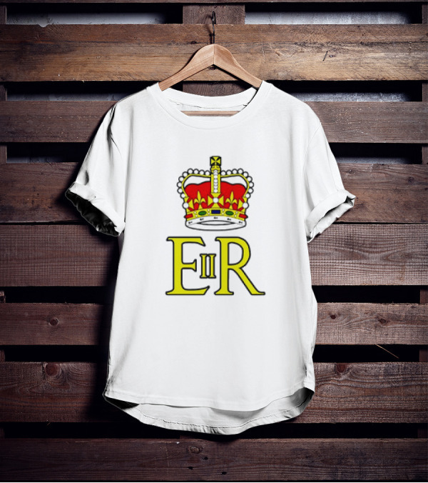 Elizabeth II ER Crown UK Monarch God Save The Queen Iconic Royal T-Shirt