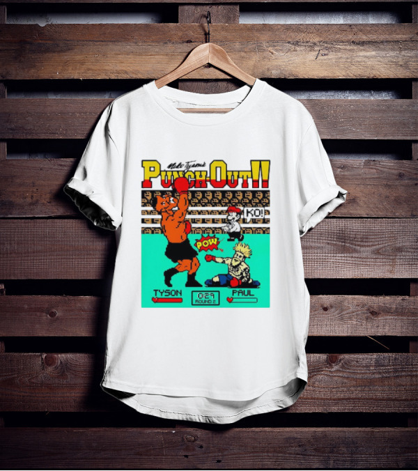 Mike Tyson’s Punch-Out KO Tyson POW Paul Round 2 Retro Game Boxing Match T-Shirt