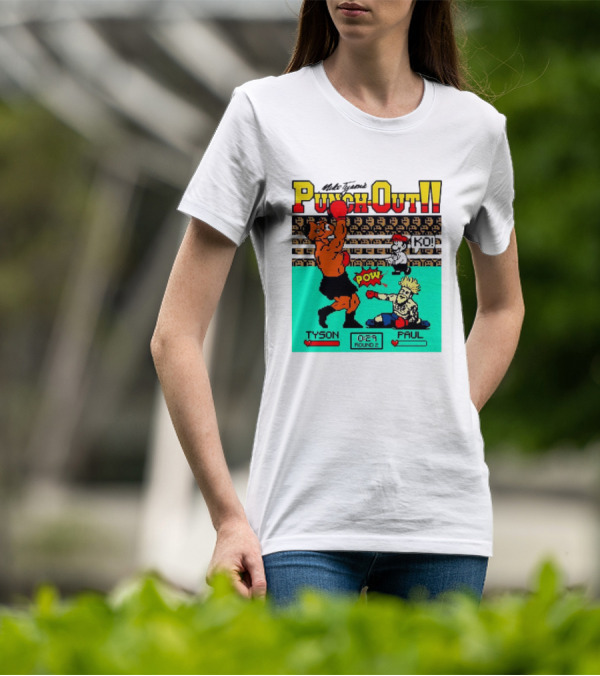 Mike Tyson’s Punch-Out KO Tyson POW Paul Round 2 Retro Game Boxing Match T-Shirt