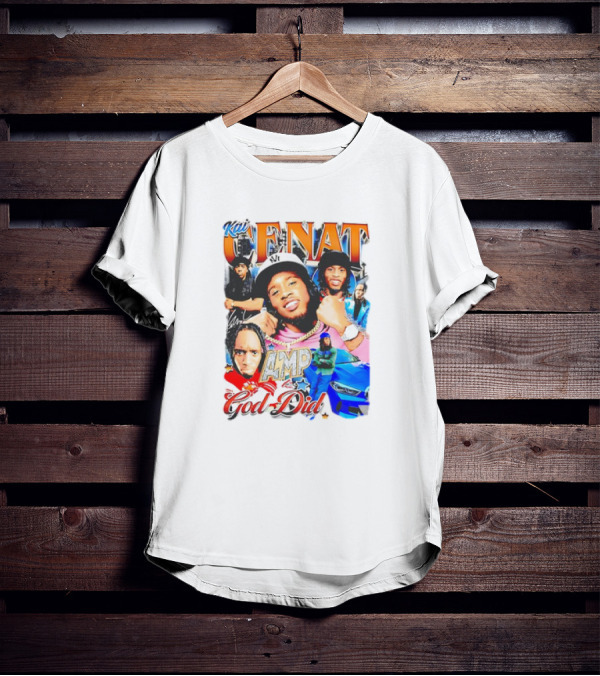 Kai Cenat AMP God Did Car Streamer Graphic Collage T-Shirt