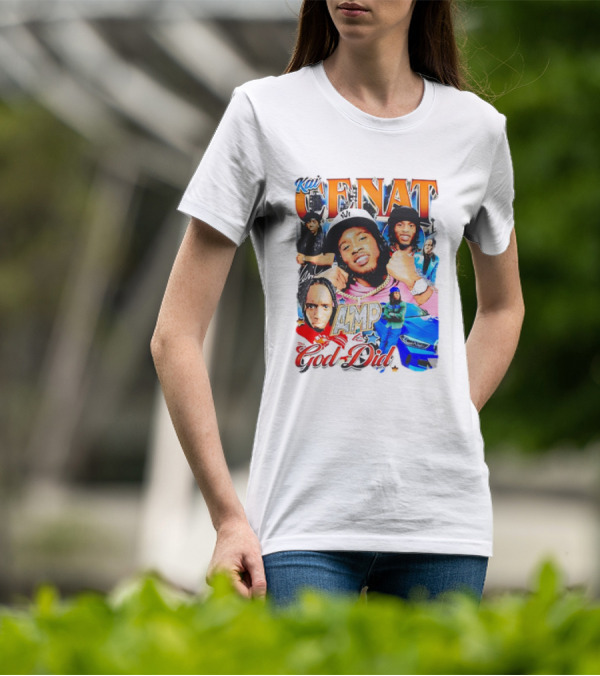 Kai Cenat AMP God Did Car Streamer Graphic Collage T-Shirt