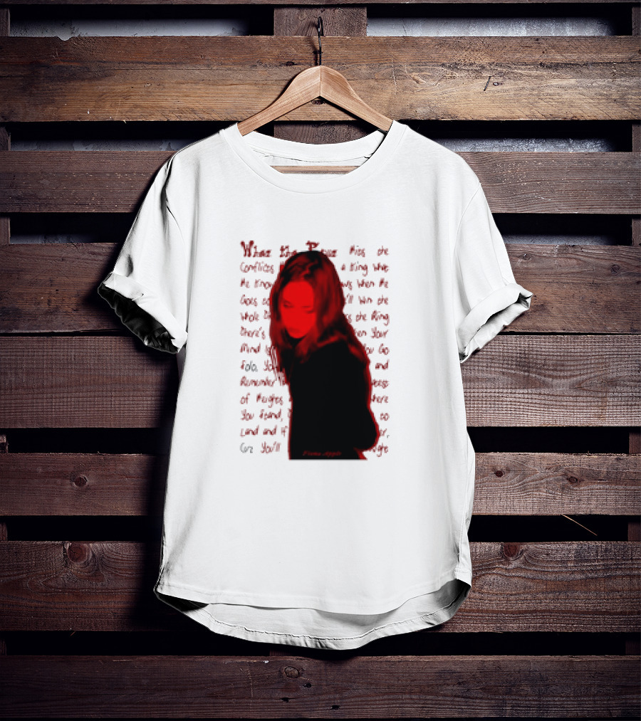 Fiona Apple When The Pawn Full Excerpt Bold Text Red T-Shirt