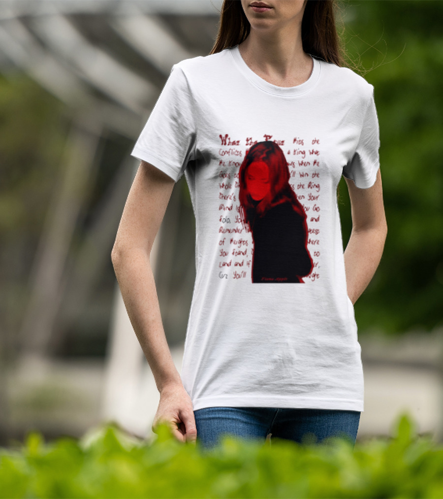 Fiona Apple When The Pawn Full Excerpt Bold Text Red T-Shirt