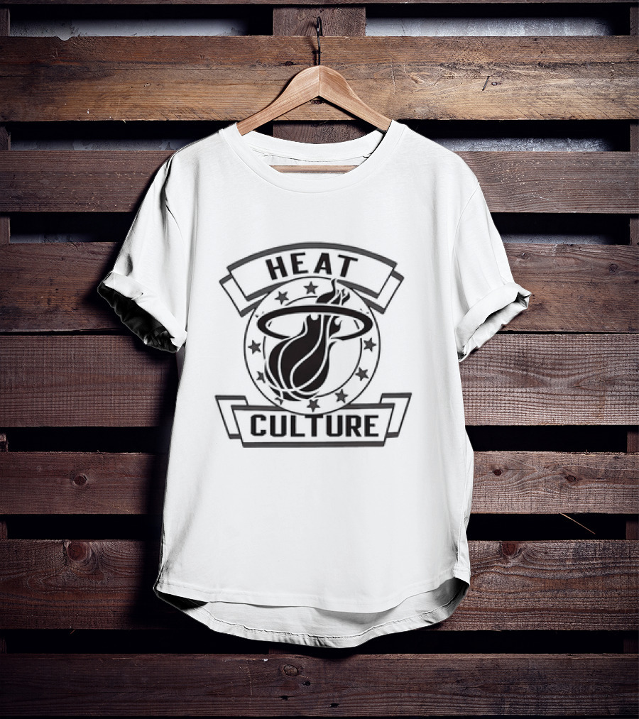 Heat Culture Miami Basketball Logo Stars T-Shirt