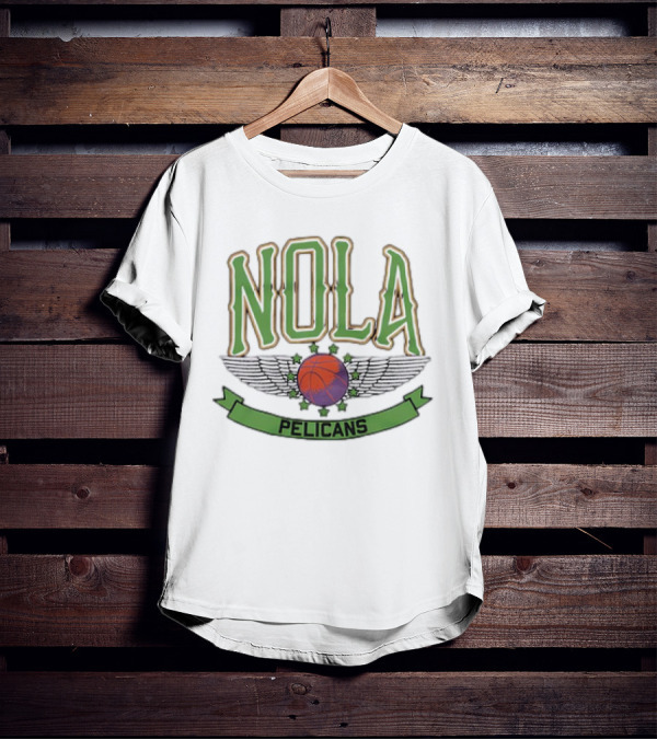NOLA Pelicans Basketball Wings T-Shirt