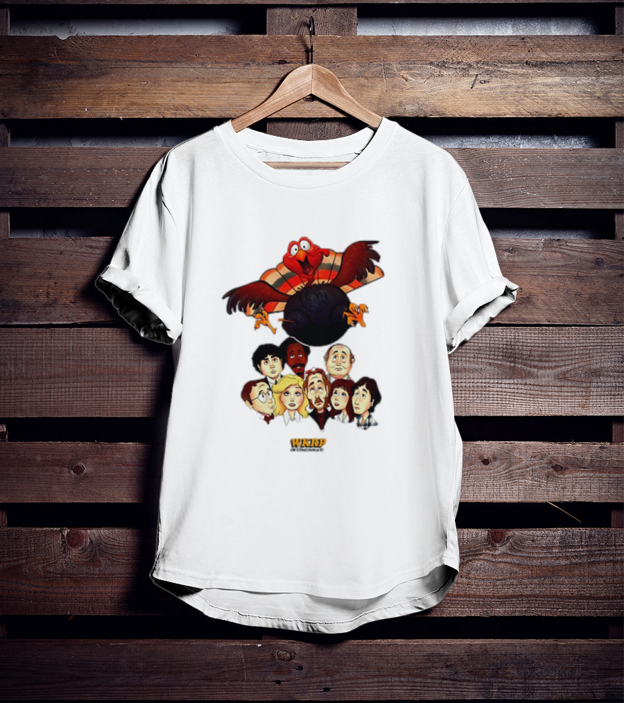 WKRP In Cincinnati Turkey Drop Cartoon Characters T-Shirt
