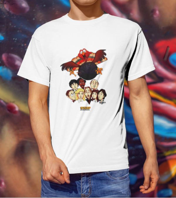 WKRP In Cincinnati Turkey Drop Cartoon Characters T-Shirt