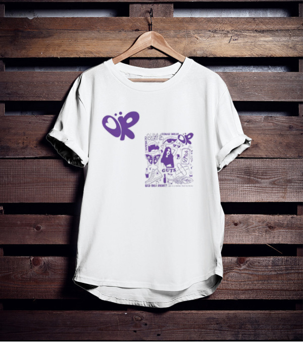 Olivia Rodrigo OR Guts Teenage Dream Sour Real Power Image Bomb Rib Cage Map Butterfly T-Shirt