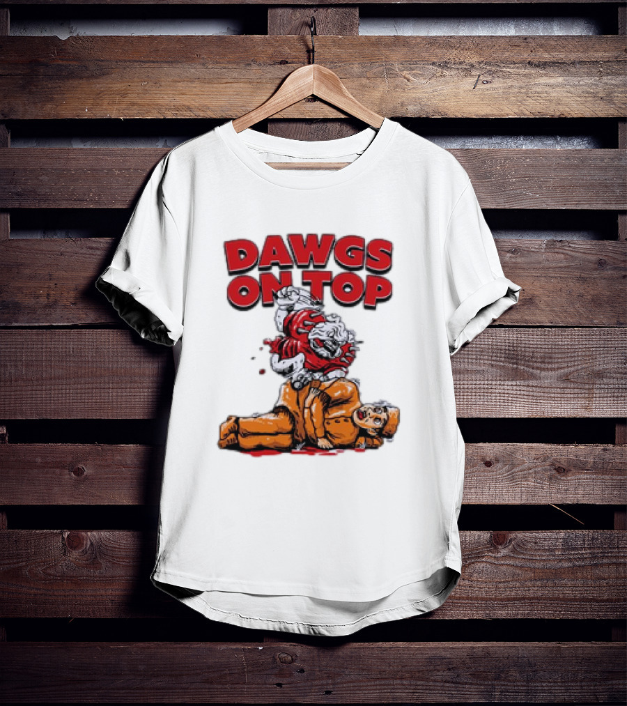 Georgia Bulldogs Dawgs On Top Victoriously Over Tennessee T-Shirt
