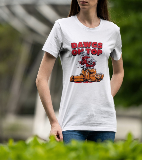 Georgia Bulldogs Dawgs On Top Victoriously Over Tennessee T-Shirt