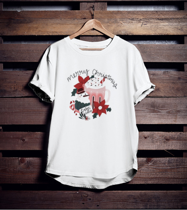Merry Christmas Warm Wishes Hot Chocolate T-Shirt