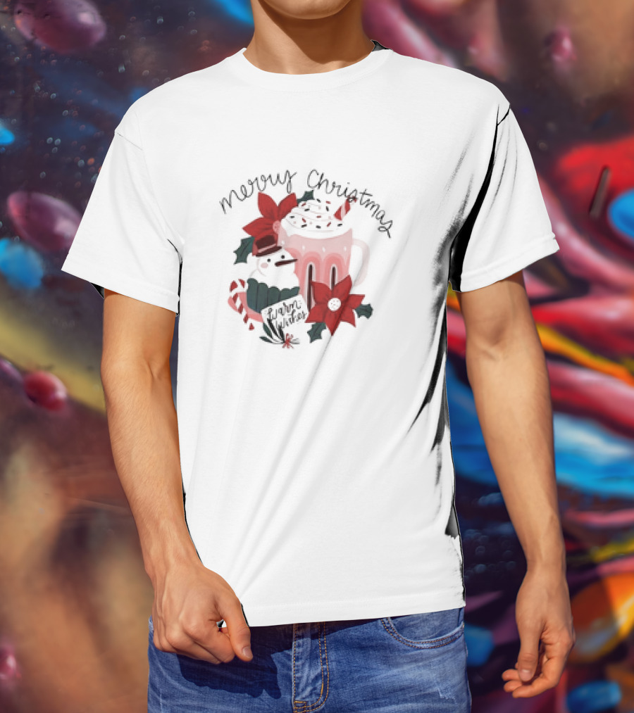 Merry Christmas Warm Wishes Hot Chocolate T-Shirt