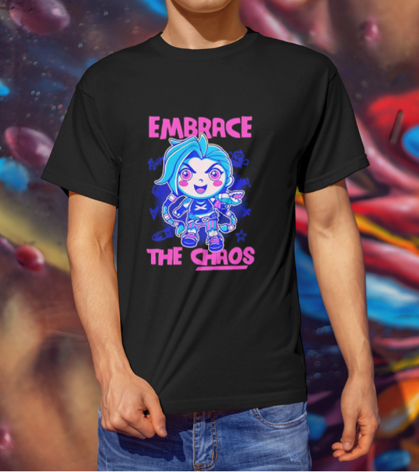 Embrace The Chaos Jinx League Of Legends Arcane Graffiti T-Shirt