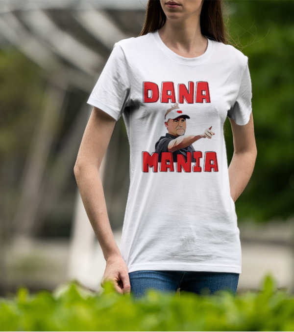 Dana Mania Nebraska Cornhusker Enthusiasm Pointing T-Shirt