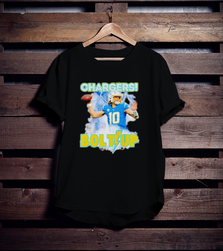 Chargers Bolts Up Justin Herbert NFL Football Fan T-Shirt