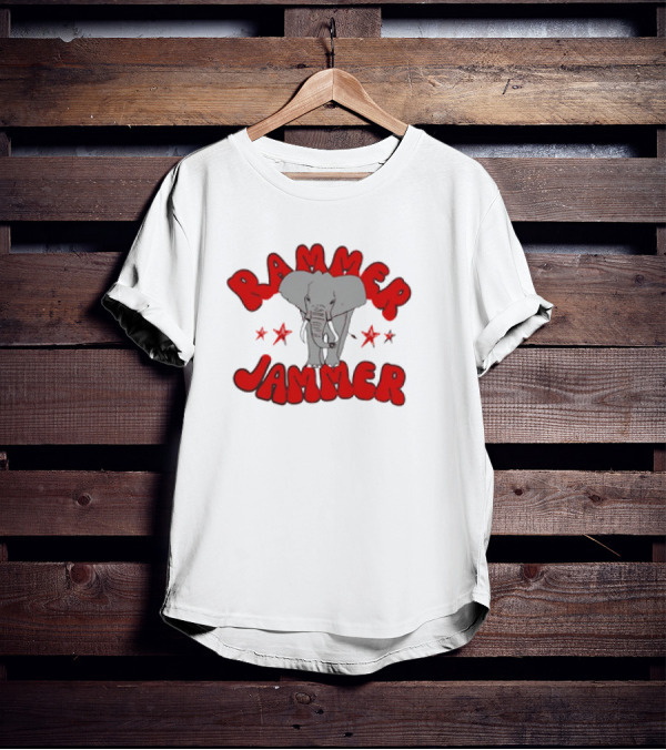 Rammer Jammer Elephant Stars Alabama Football T-Shirt