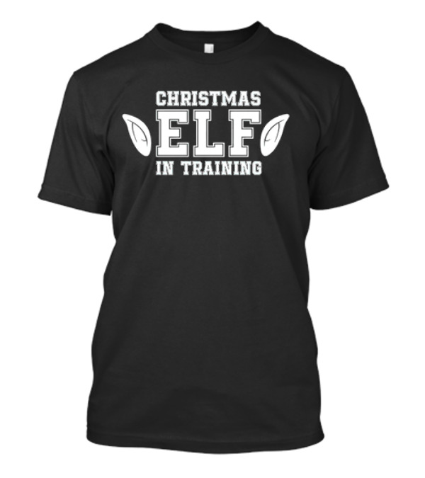Christmas Elf In Training With Leaf Accents T-Shirt