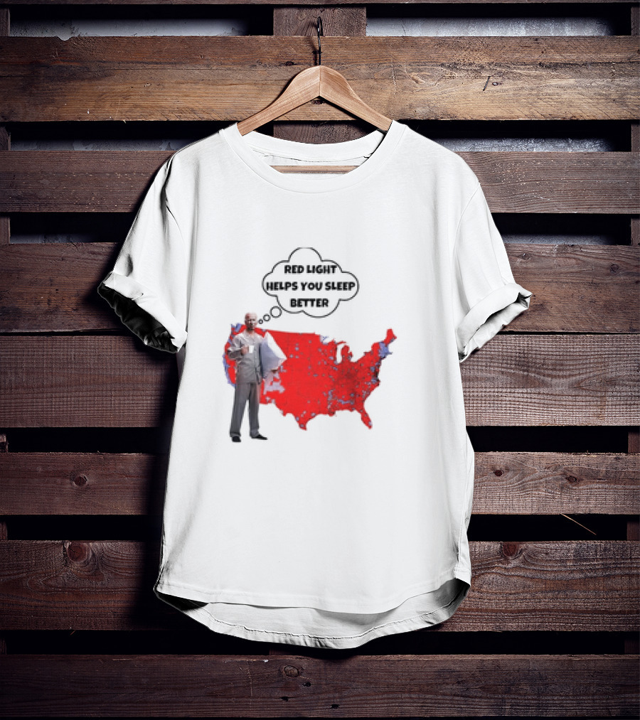 Red Light Helps You Sleep Better USA Map T-Shirt