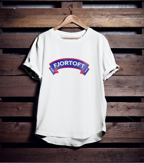 Fjortoft Icons Classic Blue Ribbon Banner T-Shirt