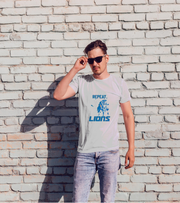 Repeat Lions Win Celebrate One Pride Detroit Lions T-Shirt