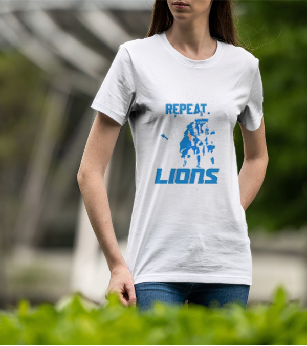 Repeat Lions Win Celebrate One Pride Detroit Lions T-Shirt