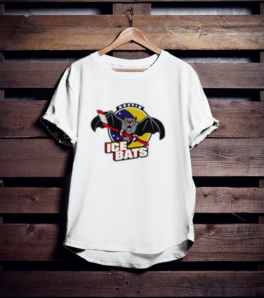 Austin Ice Bats Ludicrous Cartoon Hockey T-Shirt