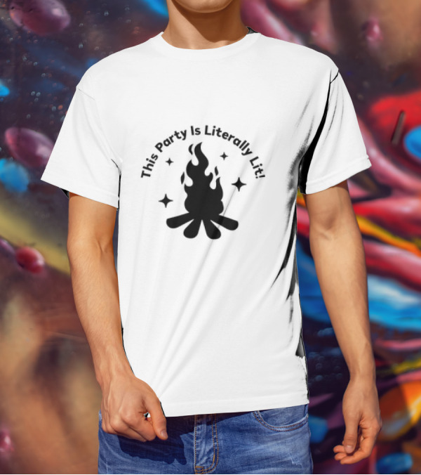 This Party Is Literally Lit Campfire Stars T-Shirt