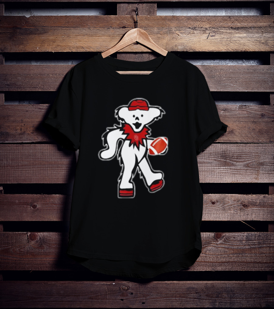 Grateful Dead X Oklahoma Sooners Dancing Bear Football T-Shirt