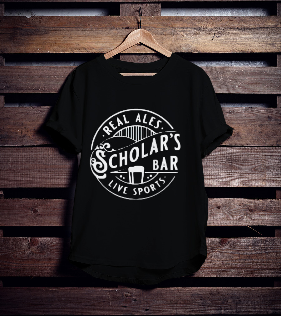 Real Ales Scholar's Bar Live Sports T-Shirt