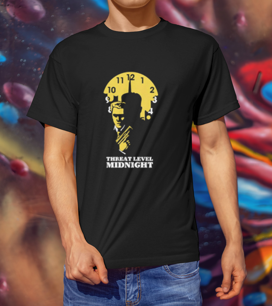 Threat Level Midnight The Office Clock Face T-Shirt