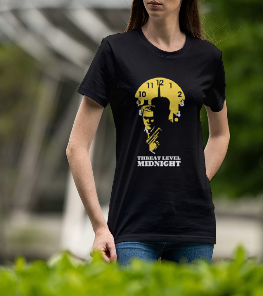 Threat Level Midnight The Office Clock Face T-Shirt