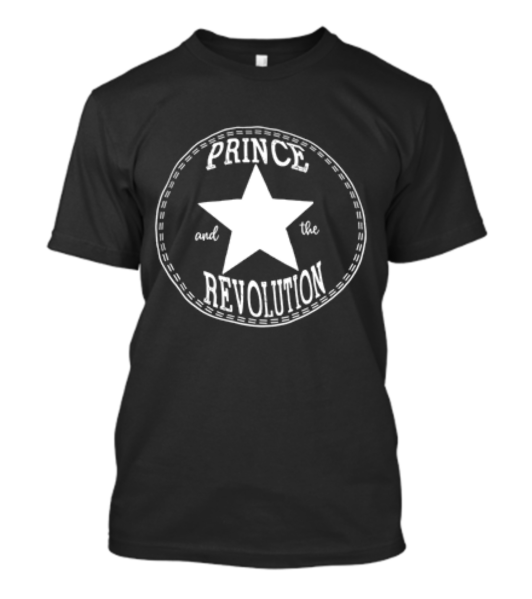 Prince And The Revolution White Star Circular T-Shirt