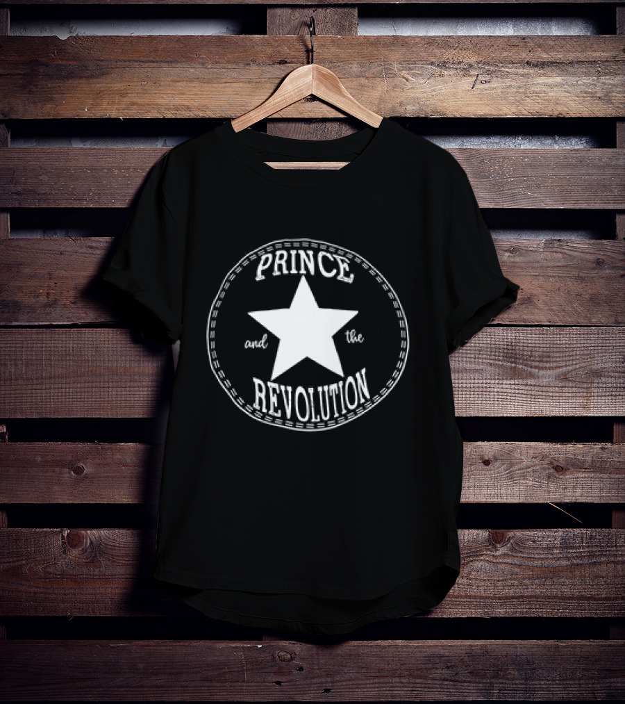 Prince And The Revolution White Star Circular T-Shirt