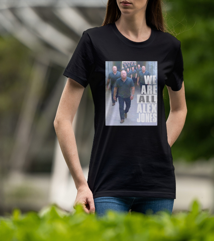 We Are All Alex Jones Multiple Clones Walking In Tunnel T-Shirt