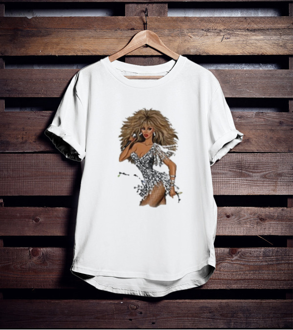 White Christmas Hayden Williams Tina Turner Glamorous Sequin Diva T-Shirt