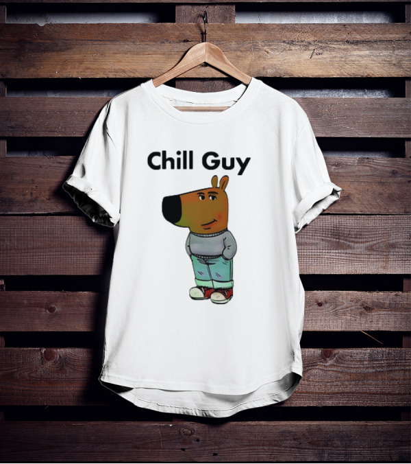 Chill Guy Dog Meme Casual T-Shirt