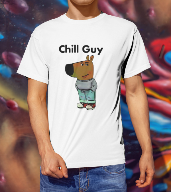 Chill Guy Dog Meme Casual T-Shirt