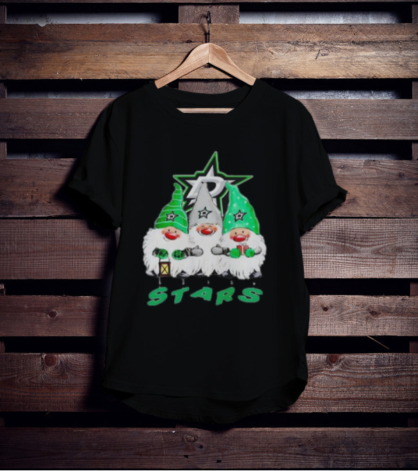 Dallas Stars Christmas Gnomes Festive NHL T-Shirt