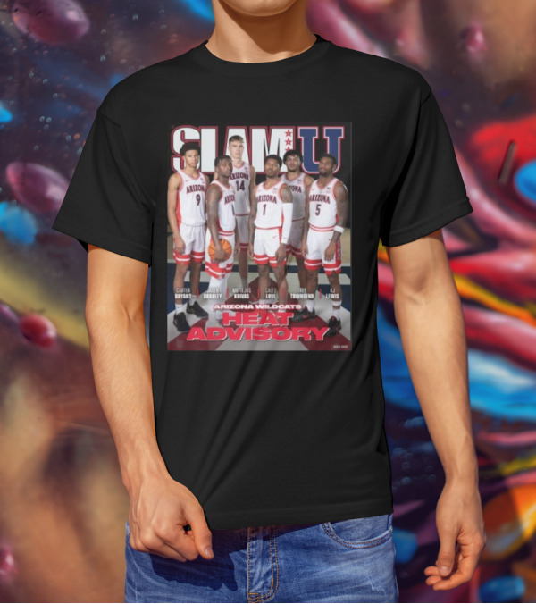 SLAM U Arizona Wildcats Heat Advisory Basketball T-Shirt