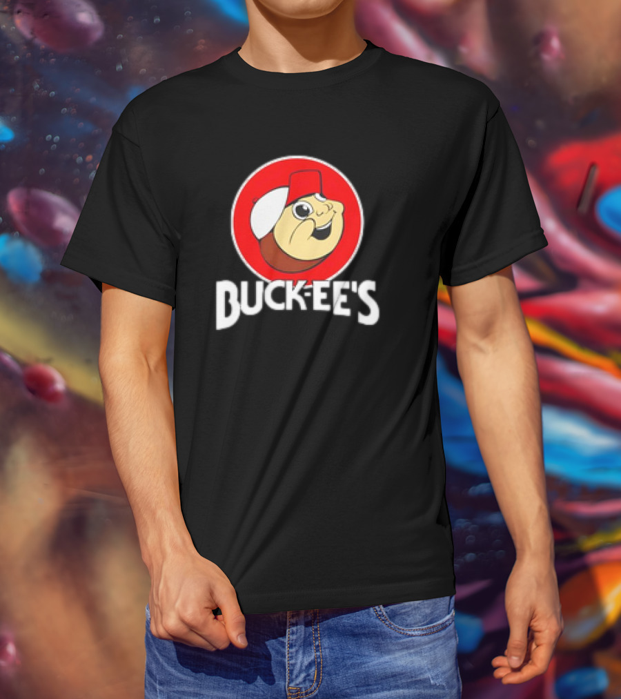 Buck-ee’s Cartoon Retro Logo Red Cap Circle T-Shirt