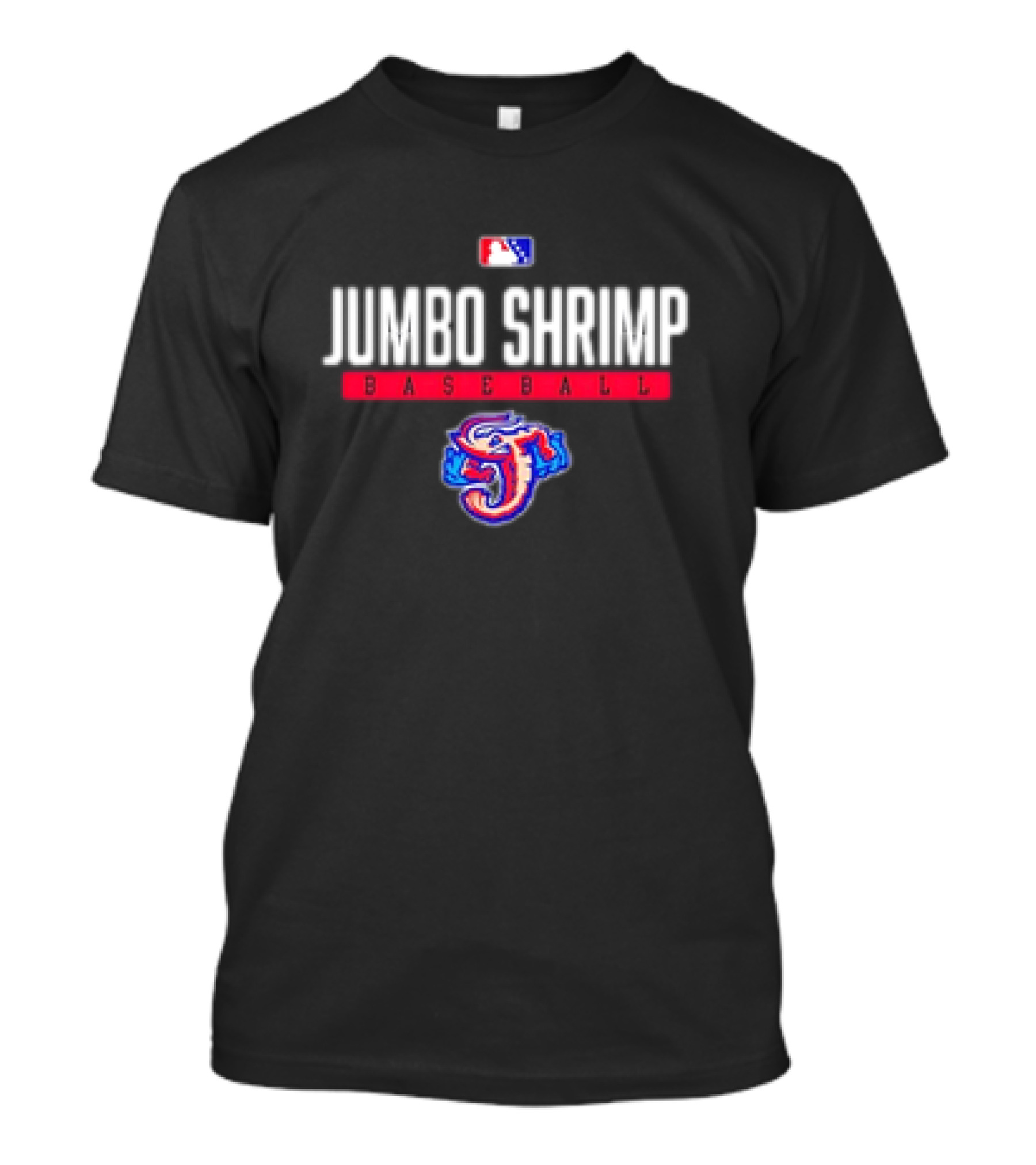 Jacksonville Jumbo Shrimp Baseball MLB Logo Bimm Ridder Performance T-Shirt