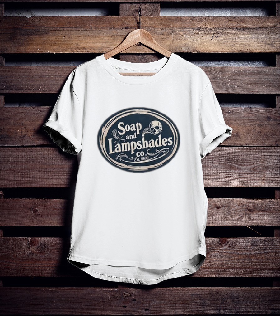 Soap And Lampshades Co Est 1938 Skull Motif T-Shirt