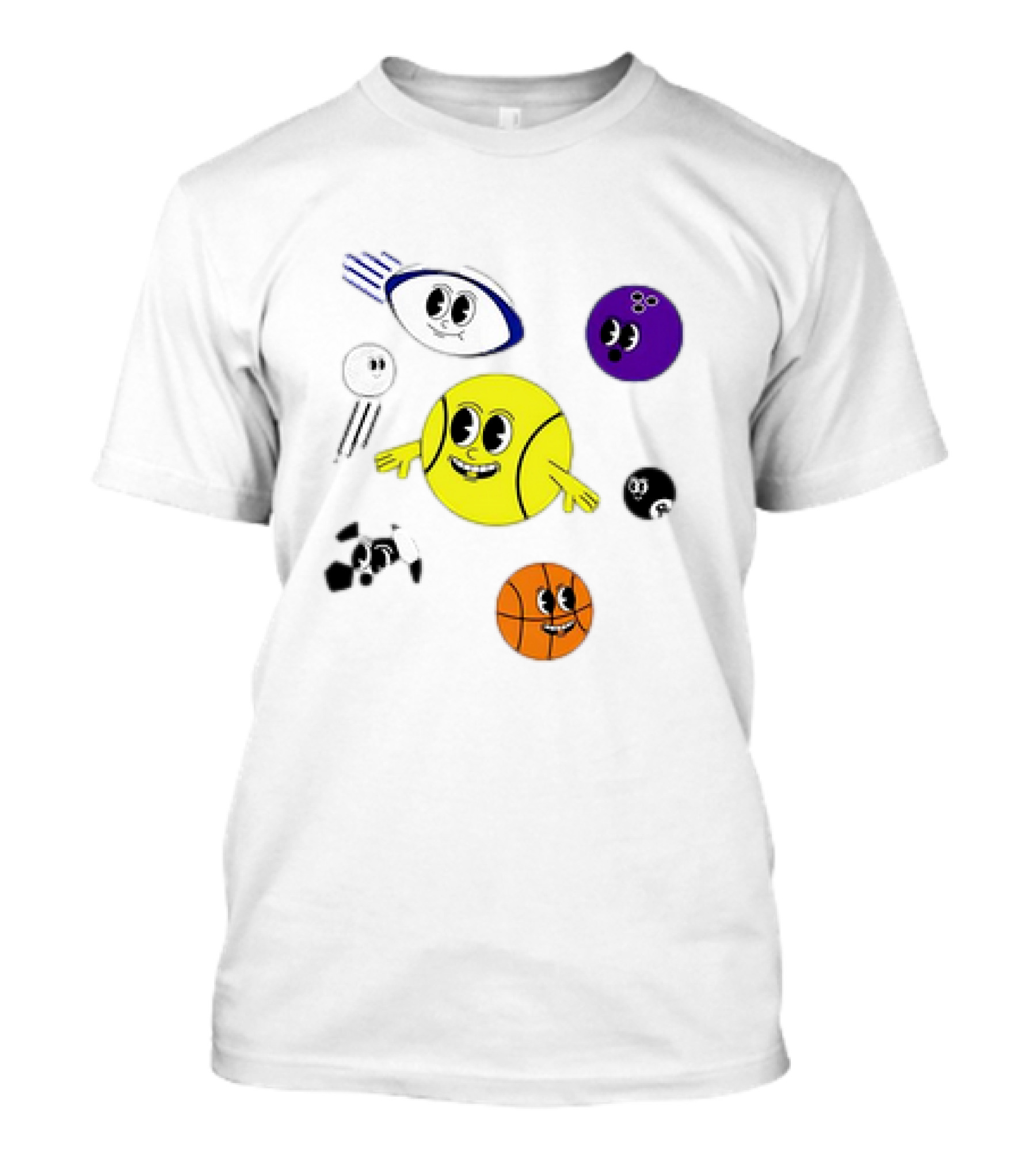 Andy Murray For UNICEF Funny Cartoon Ball Characters T-Shirt