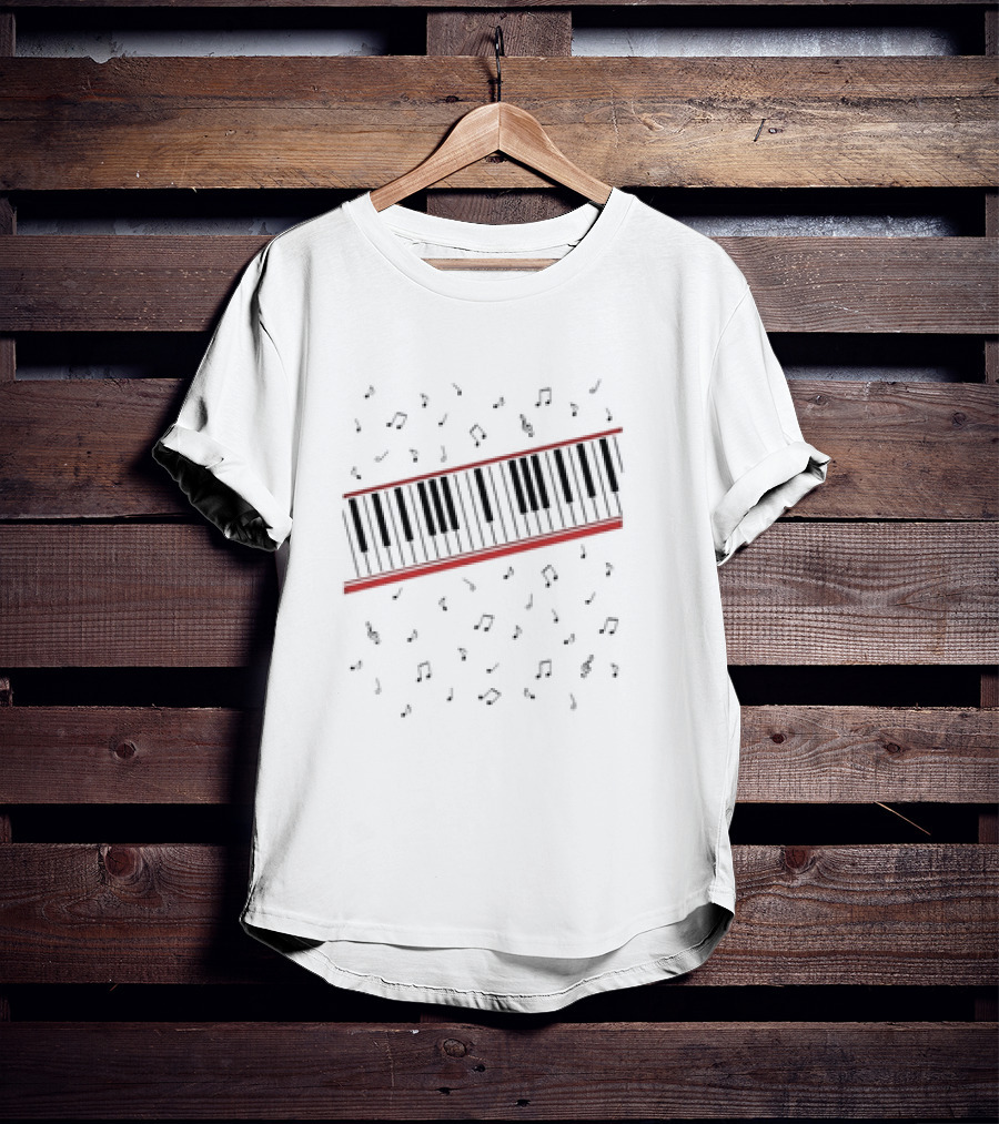 Beat It Musical Notes Piano Keys T-Shirt
