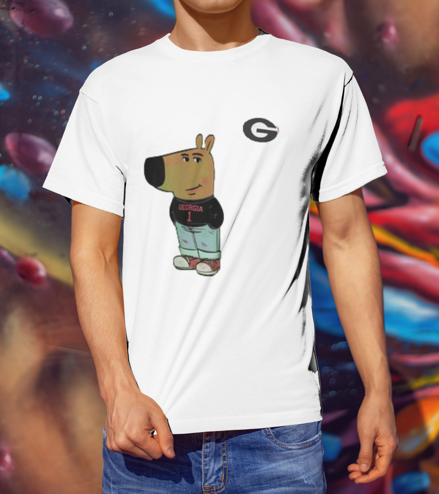 Georgia Bulldogs I Am Just A Chill Guy G Logo Cartoon Character T-Shirt