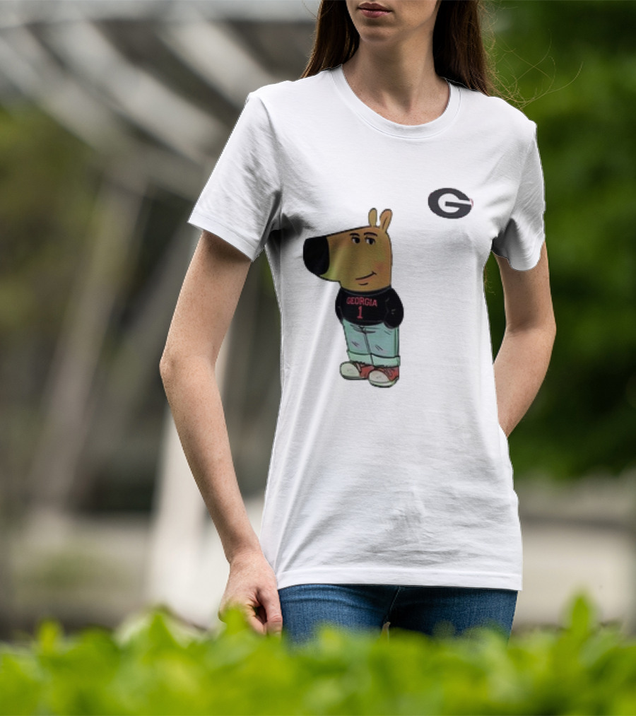Georgia Bulldogs I Am Just A Chill Guy G Logo Cartoon Character T-Shirt